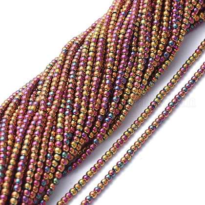 Electroplate Glass Beads Strands UK-EGLA-K014-A-FP09-1