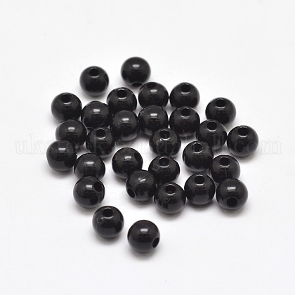 Round Acrylic Beads UK-MACR-D288-4mm-K-1
