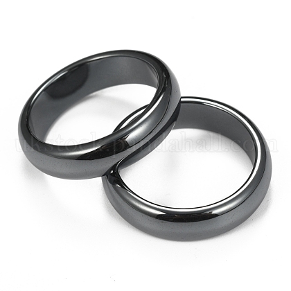 Non-Magnetic Synthetic Hematite Finger Rings UK-RJEW-J005-03-1