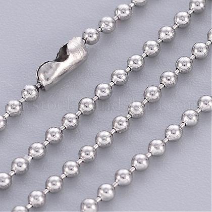 Stainless Steel Ball Chain Necklace Making UK-X-IFIN-R114-1.5mm-1