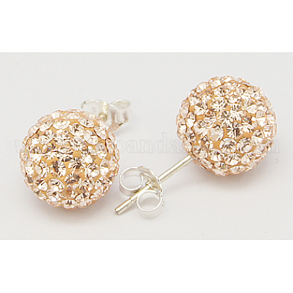 Valentines Day Gift for Her Sterling Silver Austrian Crystal Rhinestone Ear Stud UK-Q286G201-K-1