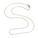 Classic Plain 304 Stainless Steel Mens Womens Necklaces Unisex Cable Chain Necklaces UK-NJEW-507L-7-2
