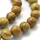 Natural Wood Lace Stone Round Bead Strands UK-G-J276-06-12mm-3