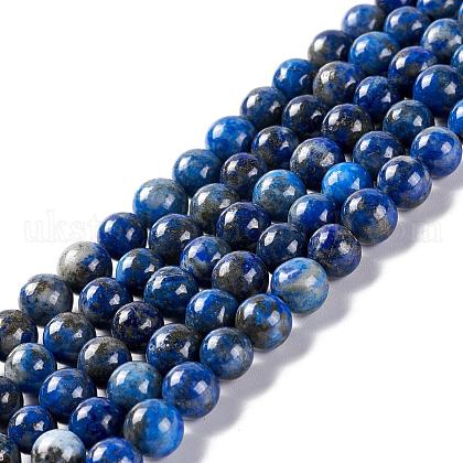 Natural Lapis Lazuli Round Bead Strands UK-X-G-E262-01-6mm-1