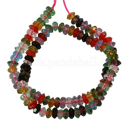 Faceted Glass Rondelle Beads Strands UK-X-GF3x6mm-5-1