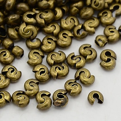 Brass Crimp Beads Covers UK-EC266-NFAB-1