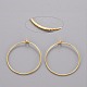 Brass Hoop Earrings UK-KK-T032-005G-3