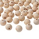 Unfinished Natural Wood Beads Spacer Craft Beads for DIY Macrame Rosary Jewelry UK-X-WOOD-S651-25mm-LF-1
