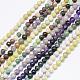 Natural Assorted Stone Round Bead Strands UK-G-F425-09-1