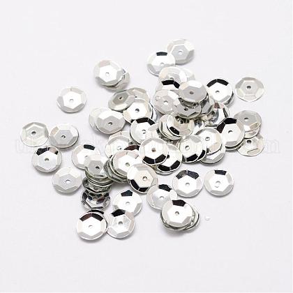 Plastic Paillette Beads UK-PVC-A001-6mm-08-1