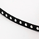 Silver Aluminum Studded Faux Suede Cord UK-LW-D004-01-S-2