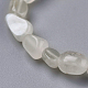 Natural White Moonstone Bead Stretch Bracelets UK-BJEW-K213-43-3