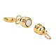Mixed Color Oval Brass Magnetic Clasps Converter with Lobster Claw Clasp UK-KK-PH0013-01M-3