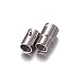304 Stainless Steel Locking Tube Magnetic Clasps UK-STAS-H019-3-2