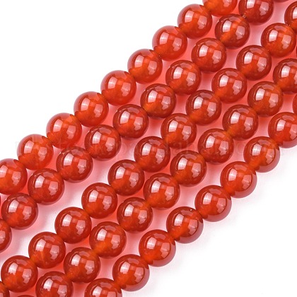 Natural Carnelian Beads Strands UK-X-G-C076-8mm-2A-1