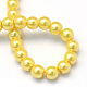 Baking Painted Pearlized Glass Pearl Round Bead Strands UK-HY-Q003-6mm-67-4