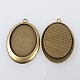 Vintage Tibetan Style Alloy Pendant Cabochon Settings&nbsp;UK-X-TIBEP-M018-76AB-NF-2