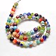 Round Millefiori Glass Beads Strands UK-LK-P001-21-1