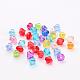 Mixed Color Chunky Dyed Transparent Acrylic Faceted Bicone Spacer Beads for Kids Jewelry UK-X-DBB6mm-2