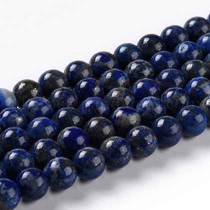 Natural Lapis Lazuli Beads Strands UK-G-G423-8mm-A-1