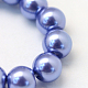 Baking Painted Pearlized Glass Pearl Round Bead Strands UK-HY-Q330-8mm-09-3