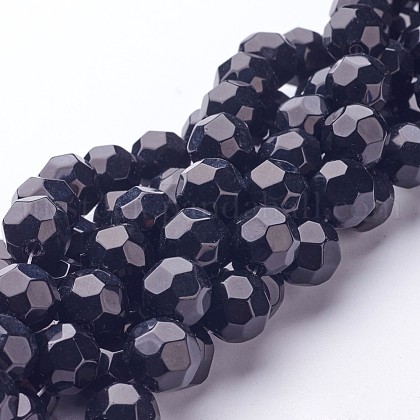 Half-Handmade Transparent Glass Beads Strands UK-GF12mmC27Y-K-1