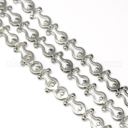 Stainless Steel Decorative Fish Link Chains UK-STAS-M032-20P-1