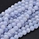 Round Natural Blue Lace Agate Bead Strands UK-G-F289-27-8mm-1