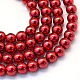 Baking Painted Pearlized Glass Pearl Round Bead Strands UK-HY-Q003-4mm-51-1