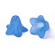 Blue Frosted Transparent Acrylic Flower Beads UK-X-PLF018-10-2