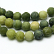 Round Frosted Natural TaiWan Jade Bead Strands UK-G-M248-4mm-02-1