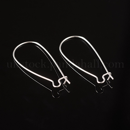 Brass Hoop Earrings Findings Kidney Ear Wires UK-EC221-S-1
