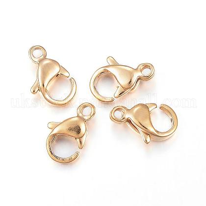 Ion Plating(IP) 304 Stainless Steel Lobster Claw Clasps UK-STAS-H353-A-02G-1