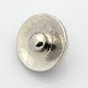 Antique Silver Zinc Alloy Grade A Rhinestone Jewelry Snap Buttons UK-SNAP-O020-01D-NR-K-2