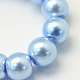 Baking Painted Pearlized Glass Pearl Round Bead Strands UK-HY-Q330-8mm-24-3