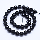 Natural Black Onyx Beads Strands UK-G-L417-11-10mm-K-2