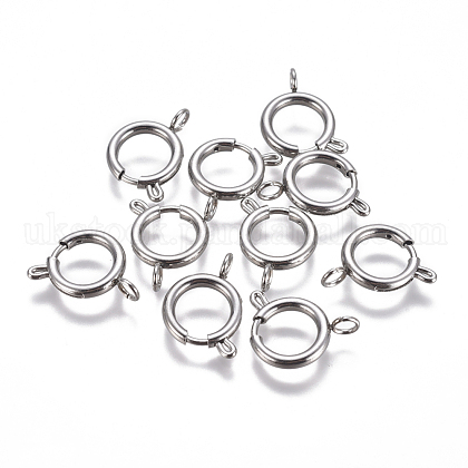 304 Stainless Steel Spring Ring Clasps UK-STAS-F224-02P-E-1
