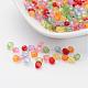Mixed Color Transparent Acrylic Faceted Round Beads UK-X-DB4MMM-1