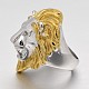 Lion Personalized Retro Men's 316 Stainless Steel Wide Band Finger Rings&nbsp;UK-RJEW-J066-18-19mm-3