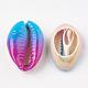 Spray Painted Natural Cowrie Shell Beads UK-X-SHEL-S274-01A-2