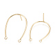 Brass Stud Earring Findings UK-KK-S345-254-2