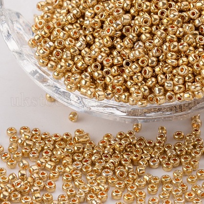 12/0 Electroplate Glass Seed Beads UK-SEED-Q003-01-1