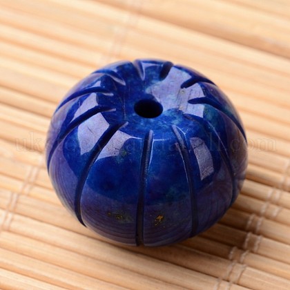 Pumpkin Natural Lapis Lazuli Beads UK-G-F270-23C-K-1