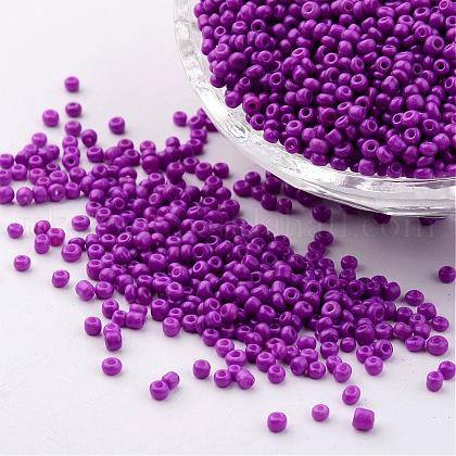 12/0 1.5~2mm Baking Paint Glass Seed Beads Loose Spacer Beads UK-X-SEED-S001-K11-1
