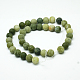 Round Frosted Natural TaiWan Jade Bead Strands UK-G-M248-8mm-02-8