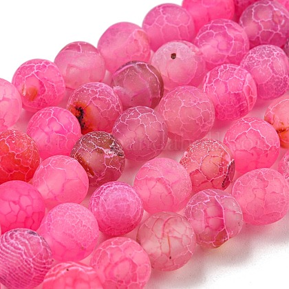 Natural Weathered Agate Beads Strands UK-G-G589-8mm-10-1