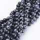 Natural Snowflake Obsidian Beads Strands UK-GSR009-1