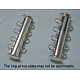 8-strands Brass Slide Lock Clasps UK-KK-H311-P-K-3