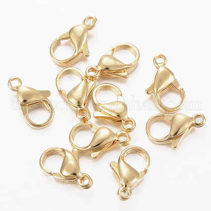 304 Stainless Steel Lobster Claw Clasps UK-STAS-H555-02G-1