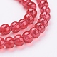 Spray Painted Crackle Glass Beads Strands UK-CCG-Q001-4mm-13-3